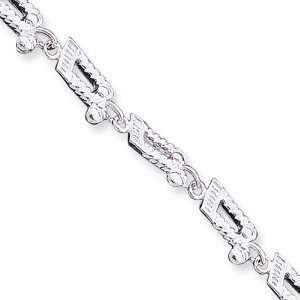  Sterling Silver Music Notes Bracelet Jewelry