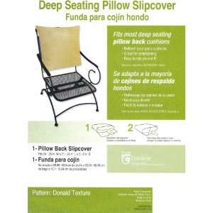  Deep Seating Pillow Slipcover ~ Donald Texture SHIPPING 