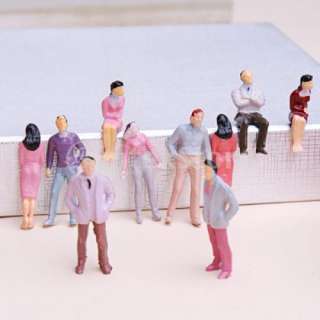100pc Painted Model Train People Figures Layout Scale Z  