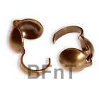 50 High Quality Gold Plated Folding Crimps Cord Ends GP items in Beads 