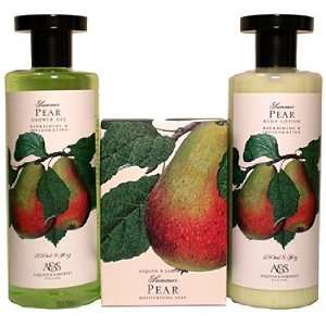 Asquith & Somerset Summer Pear Shower Gel, Body Lotion & Soap Bar Set 