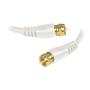 Belkin RG6 Coax Cable, F PLUG to F PLUG 25ft Cord (White 