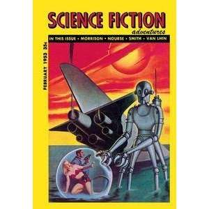  Vintage Art Science Fiction Adventures, February 1953 