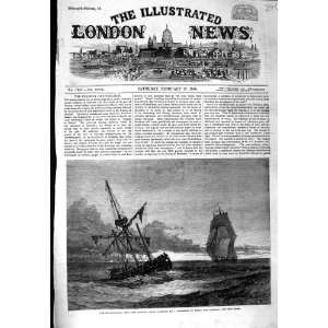  1866 WATER LOGGED SHIP JANE LOWDEN GRESHAM SEA SCENE