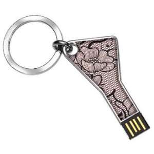  Cute Glam 2GB USB Flash Drive Key in Pink Lace Romance 