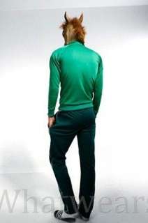 Mens Slim Fit Sportswear Sweatshirt (Suit) Green W47  