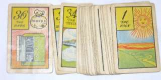 Old Gypsy Fortune Telling Cards 1940 Antique Tarot type Whitman  