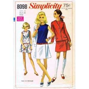  Simplicity 8098 Sewing Pattern Culotte Dress Jacket Size 