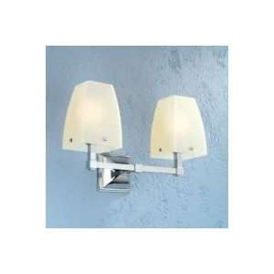   Double Light with Satin Etched Cased Opal Glass Shades, Up 1882U ORB