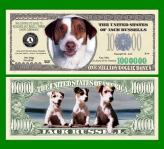 Jack Russell Million Dollar Bills   2 for 99 cents  
