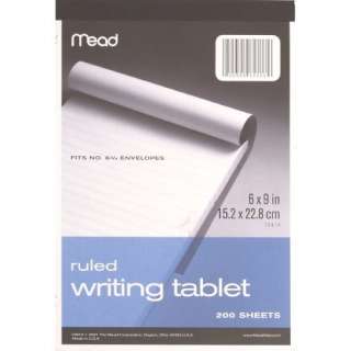  Mead Wide Ruled Writing Tablet, 6 x 9 Inches, 200 Sheets (70610