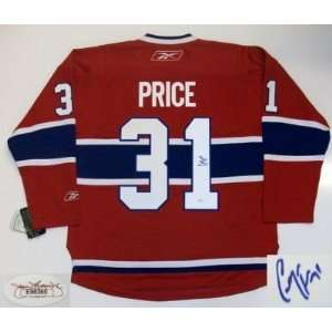   Carey Price Signed Montreal Canadiens Rbk Jersey Jsa 