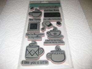   Rubber Cling Stamps  CAFE MOCHA  #163  NEW 018852445610  