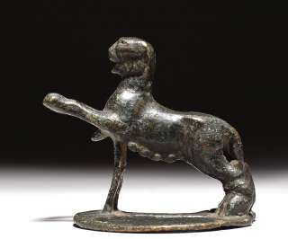 Very Rare Ancient Roman Prancing bronze Lion 100 AD.  