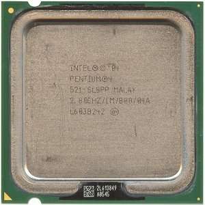  Intel Pentium 4 521 2.8GHz 800MHz 1MB Socket 775 CPU Electronics