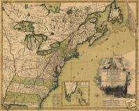 1784 Map US United States after Rev Revolutionary War  