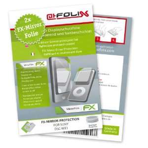  2 x atFoliX FX Mirror Stylish screen protector for Sony DSC WX1 