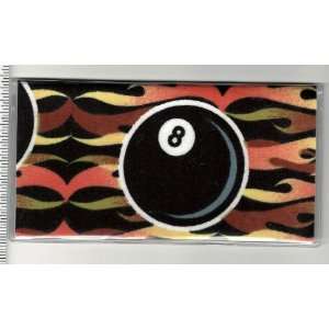  Checkbook Cover Pool 8 Ball Flames 