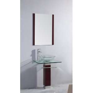  Bathroom vanity pedestal glass vessel Sink&Mirror B017 