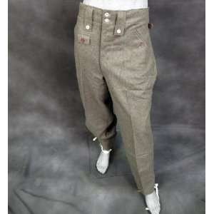 German WWII Wehrmacht Field Grey M43 Wool Trousers Hosen  Size US 34 