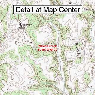 USGS Topographic Quadrangle Map   Welchs Creek, Kentucky (Folded 