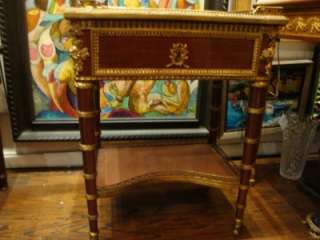   STYLE GILT BRONZE MOUNTED MAHOGANY PARQUETRY OCCASIONAL TABLE C 1930