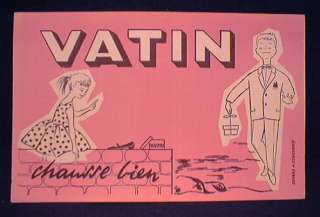 Old French Blotter Ad from the 1950s for VATIN a childrens clothing 