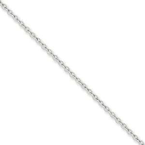  14k Yellow Gold 20 inch 2.40 mm Cable Chain Necklace in 