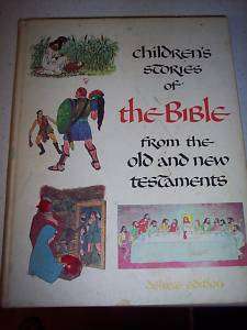 CHILDRENS STORIES OF THE BIBLE DELUXE EDITION 1968 BIG  