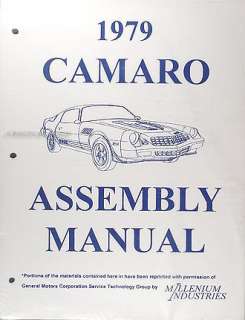 1979 Camaro Factory Assembly Manual 79  