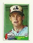 CHARLIE LEA 1981 TOPPS SIGNED # 293 EXPOS DECEASED