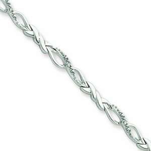  Sterling Silver Diamond Bracelet Jewelry