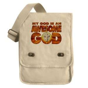    Messenger Field Bag Khaki My God Is An Awesome God 