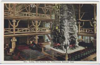 PZ WY Yellowstone National Park Lobby@Inn 2 Postcards  