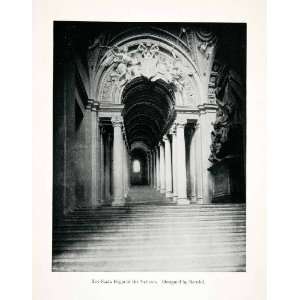  1907 Print Scala Regia Vatican Bernini Historic 