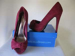 Womens Magenta open toe high heels sizes 5 1/2 9 NEW  