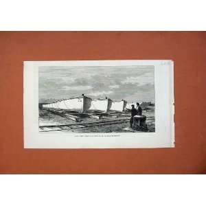    1878 Troop Boats Chatham Dockyard Men War Old Print