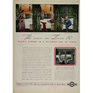  1938 Ad Pullman Single Occupancy Berth Sleeping Car 
