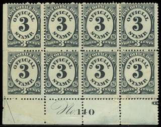 O49, Plate # block of eight 2(NH) 6(LH)   HS  