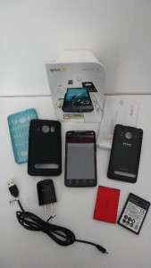 SPRINT HTC EVO 4G WI FI TOUCH CELL PHONE ANDROID 2.3 ROOTED EXTRAS 