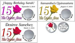 QUINCEANERA Mis Quince Party Scratch Off favors Tickets  