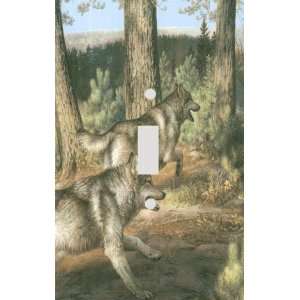  Running Wolves Decorative Switchplate Cover