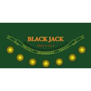  Blackjack Sublimination Felt Layout