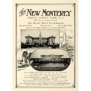 1924 Ad New Monterey Hotel Resort North Asbury Park New Jersey Sherman 