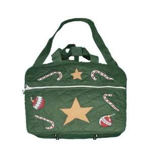  ZM Applique II Christmas Theme Santa by the Fire Tote Bag 