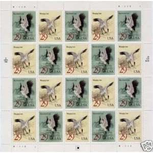  Wooping Crane pane of 20 x 29 cent U.S. Stamps 1994 