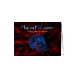  Happy Halloween with skeleton skull Card Health 