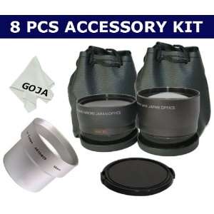  8 Pcs Kit for CANON A610 A620, Includes 58MM 2.0X High 