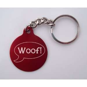  Laser Etched Woof Key Chain