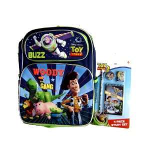  Toy Story Buzz and Woody Large Backpack with FREE Study Set  Woody 